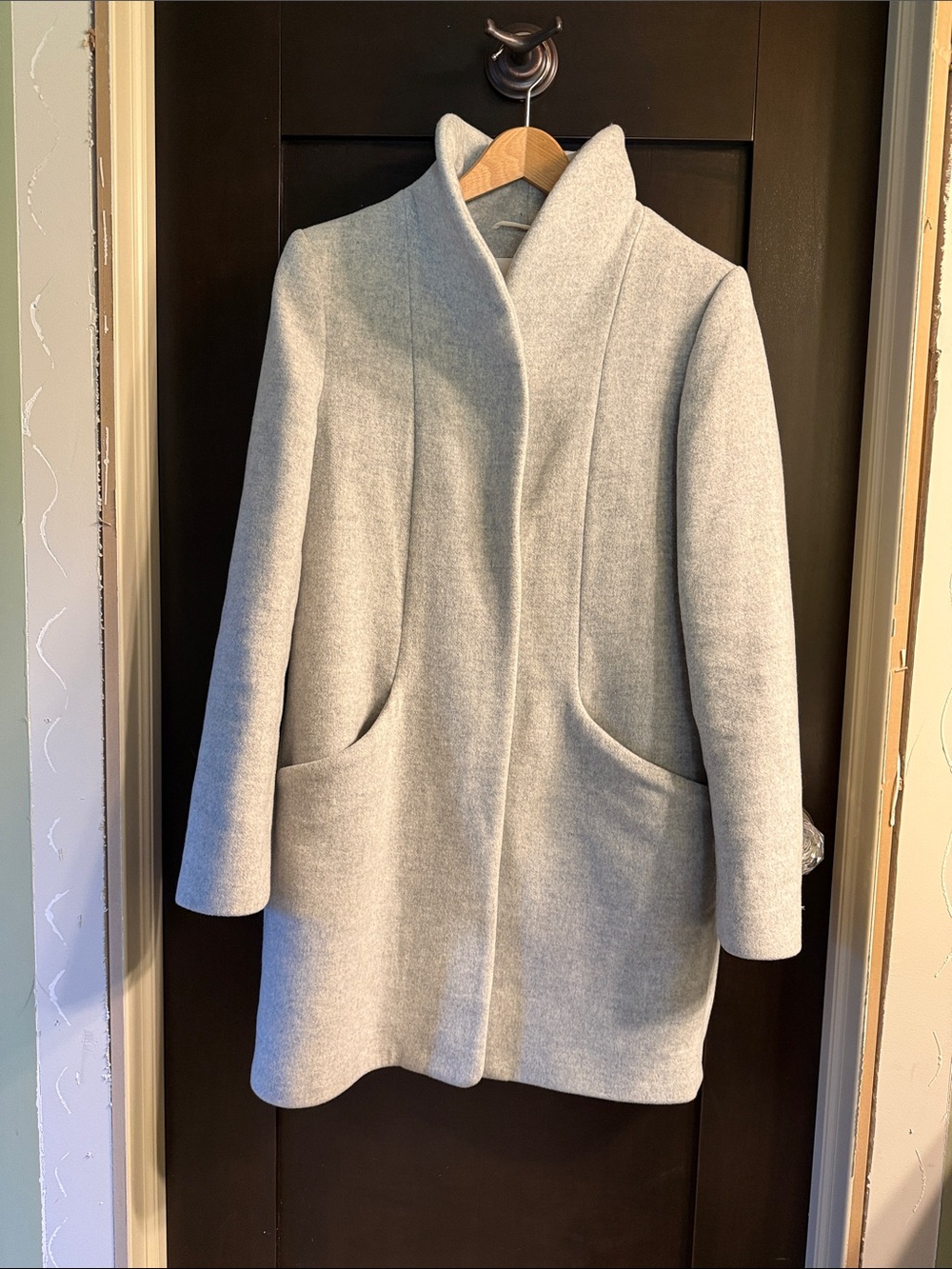 Wilfred Cocoon Coat - Wool & Cashmere in Light Gray